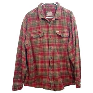 Orvis Red and Green Plaid Shirt Jacket
